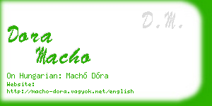 dora macho business card